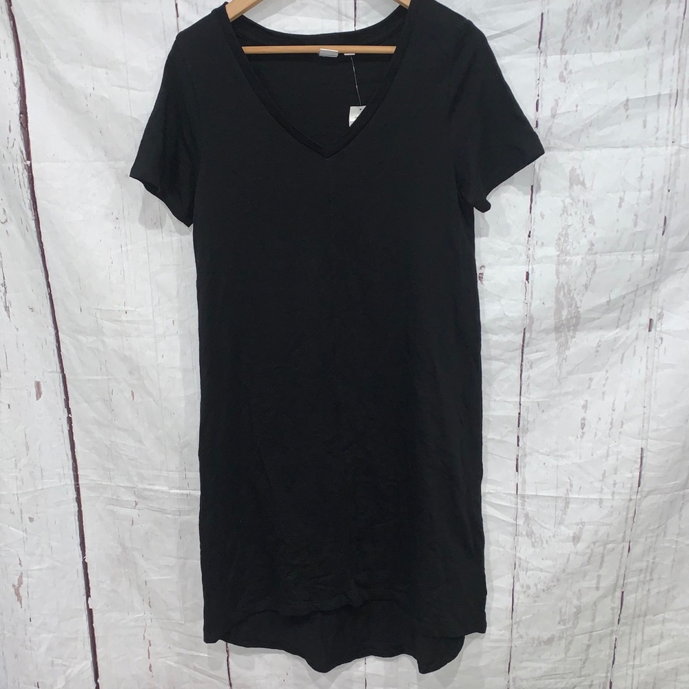 Gap black short sleeve midi cotton dress Sz S NWT - Picture 1 of 5